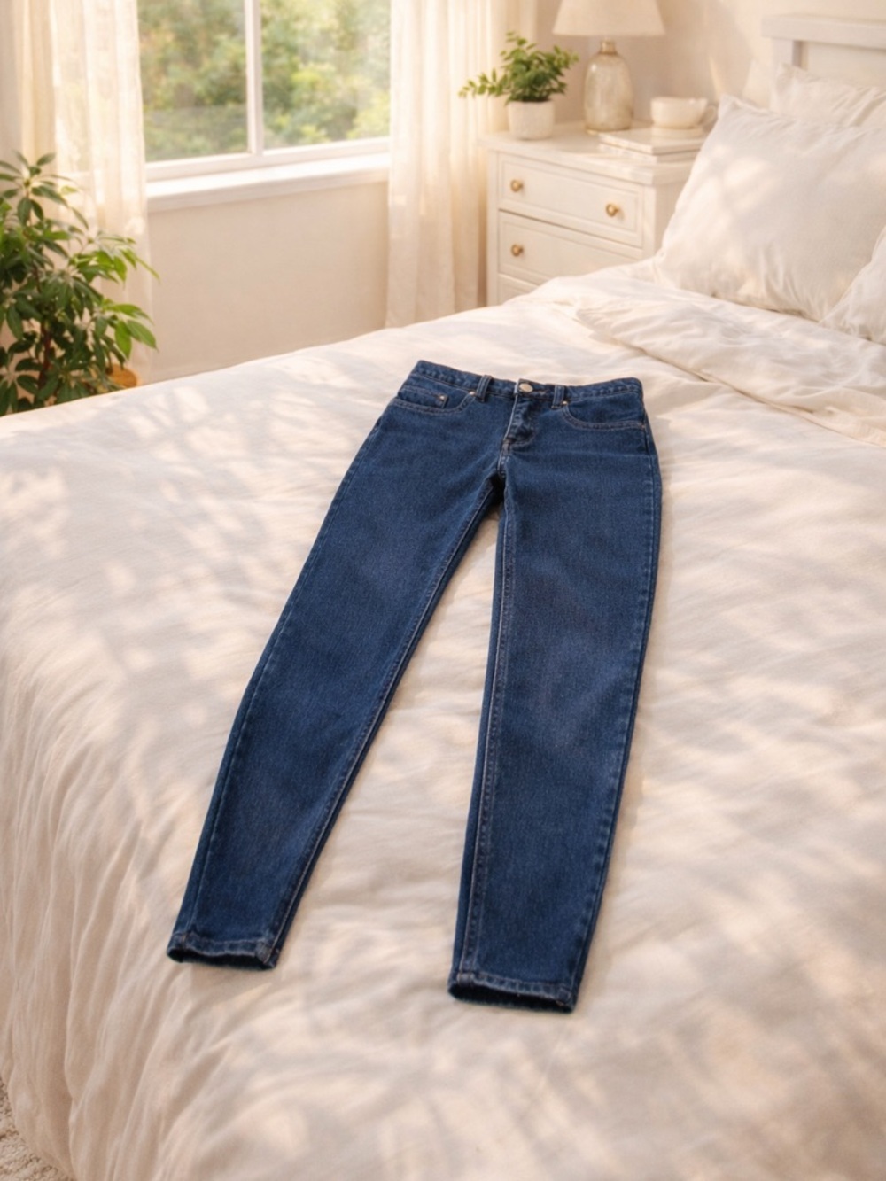SPANX The Slim-X Super Skinny Jeans Size 27 Dark Wash Stretch Denim